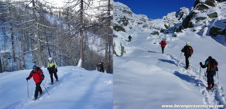 snowshoeing la brigue